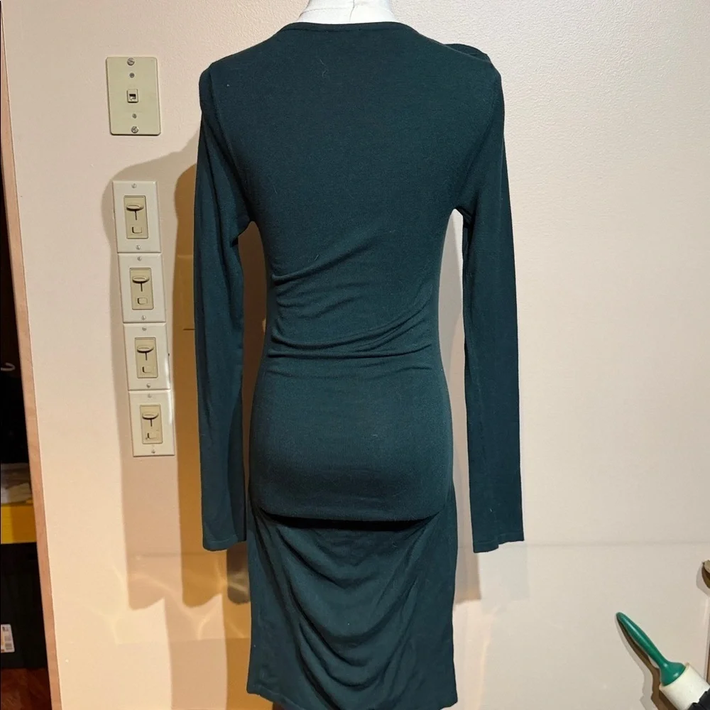 Express Dark Teal Long Sleeve Dress